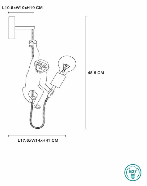 Απλίκα Lucide Chimp 10202-01-30