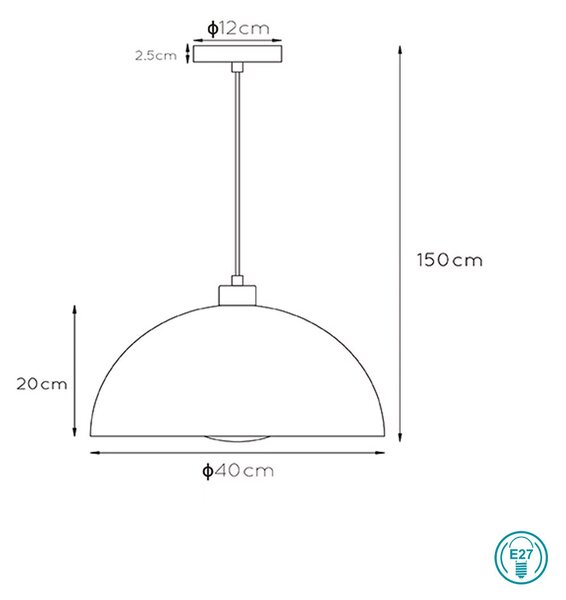 Φωτιστικό Κρεμαστό Lucide Siemon 45496-01-30 Μαύρο