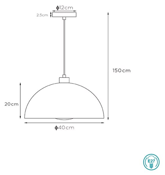 Φωτιστικό Κρεμαστό Lucide Siemon 45496-01-44 Ώχρα