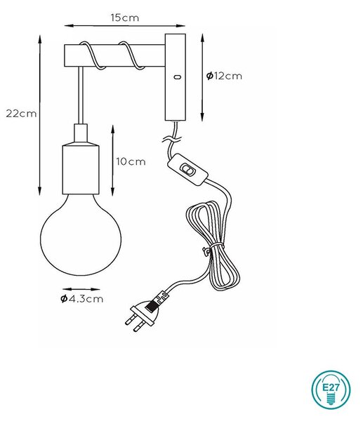 Απλίκα Lucide Pola 08227-01-35 Μπλε