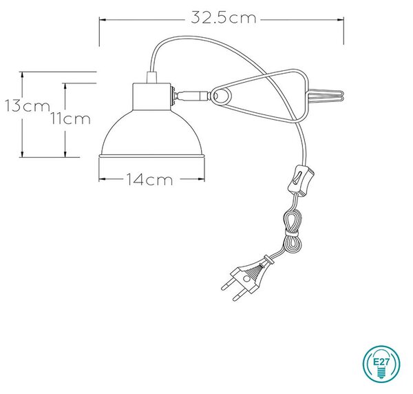 Φωτιστικό Clip-On Lucide Moys 45987-01-33 Πράσινο