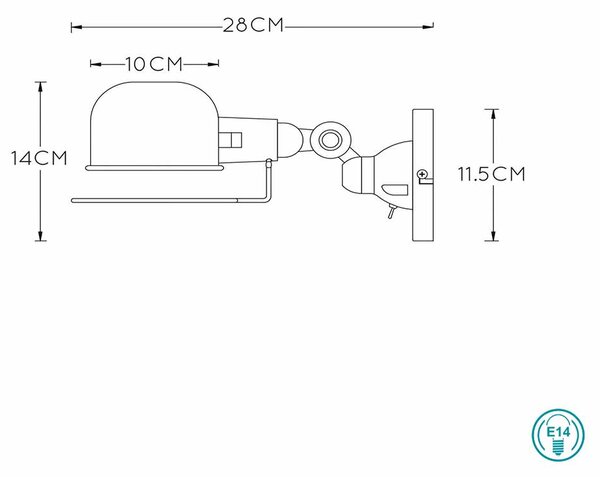 Απλίκα Lucide Honore 45252-01-97 Σκουριά