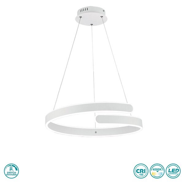 Φωτιστικό Κρεμαστό RL Lighting Parma R37071131 Λευκό Ματ (4000K)