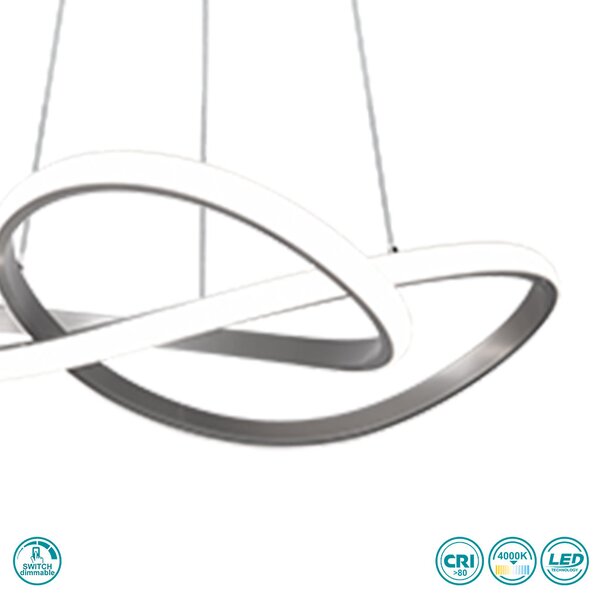 Φωτιστικό Κρεμαστό RL Lighting Course R32051407 Νίκελ Ματ (4000K)