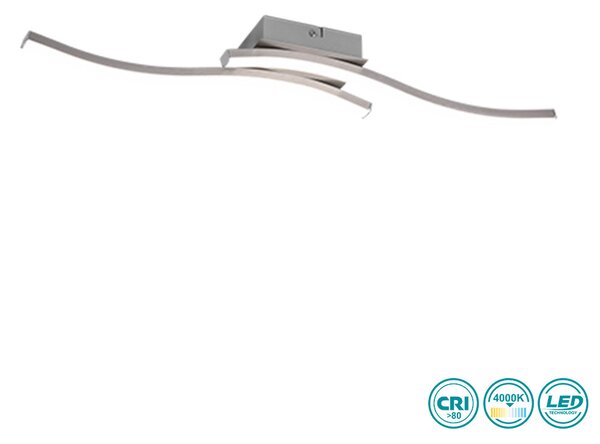 Φωτιστικό Οροφής RL Lighting Route R62472407 Νίκελ Ματ 4000K