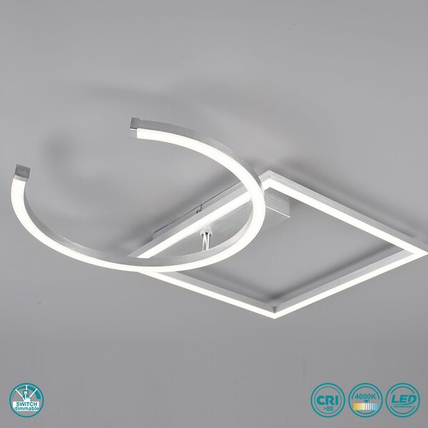 Φωτιστικό Οροφής RL Lighting Pivot R62162405 Βουρτσιστό Αλουμίνιο (4000K)