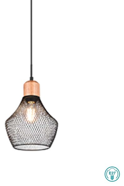 Φωτιστικό Κρεμαστό Vintage Industrial RL Lighting Valeria R31281032 Μαύρο Ματ