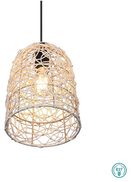 Φωτιστικό Κρεμαστό Vintage Industrial RL Lighting Lovis R31141036 Φυσικό Rattan