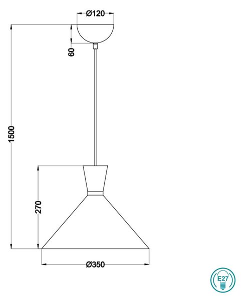 Κρεμαστό Φωτιστικό RL Lighting Enzo R30781931 Λευκό Ματ