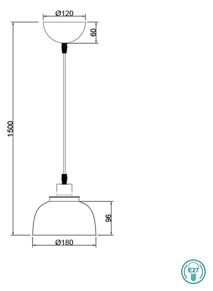 Φωτιστικό Κρεμαστό RL Lighting Punch R30811032 Μαύρο Ματ - Χρυσό