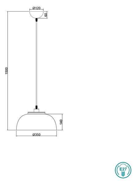 Φωτιστικό Κρεμαστό RL Lighting Punch R30811932 Μαύρο Ματ - Χρυσό