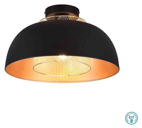 Φωτιστικό Οροφής RL Lighting Punch R60811032 Μαύρο Ματ - Χρυσό