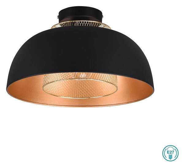 Φωτιστικό Οροφής RL Lighting Punch R60811032 Μαύρο Ματ - Χρυσό