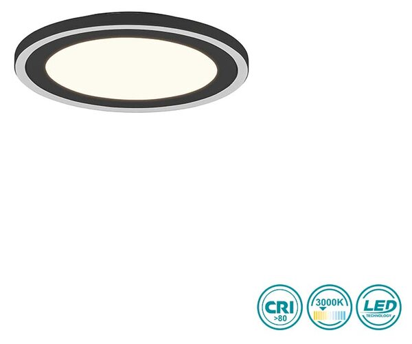 Φωτιστικό Οροφής RL Lighting Carus R67223332 Μαύρο Ματ