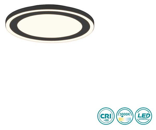 Φωτιστικό Οροφής RL Lighting Carus R67223332 Μαύρο Ματ