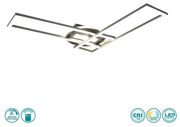 Φωτιστικό Οροφής RL Lighting Twister R67183107 Ασημί