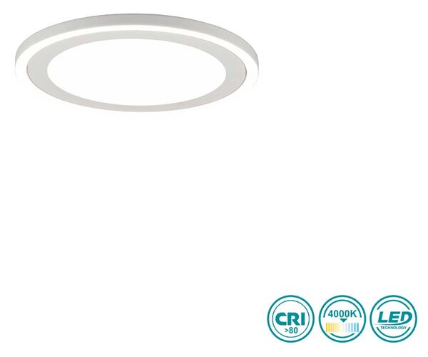 Φωτιστικό Οροφής RL Lighting Carus R67223331 Λευκό Ματ