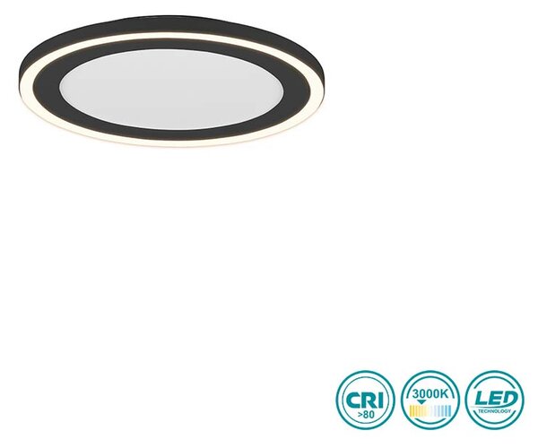 Φωτιστικό Οροφής RL Lighting Carus R67223332 Μαύρο Ματ