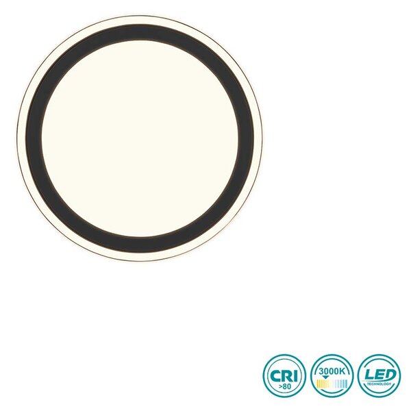 Φωτιστικό Οροφής RL Lighting Carus R67224332 Μαύρο Ματ