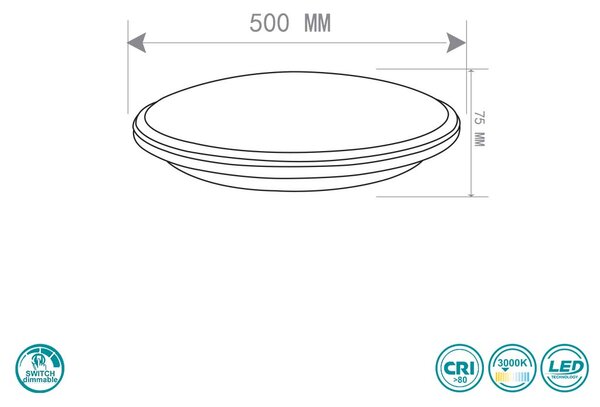 Φωτιστικό Οροφής RL Lighting Limbus R67021932 Μαύρο Ματ