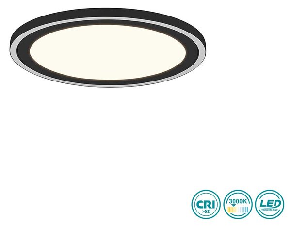 Φωτιστικό Οροφής RL Lighting Carus R67224332 Μαύρο Ματ