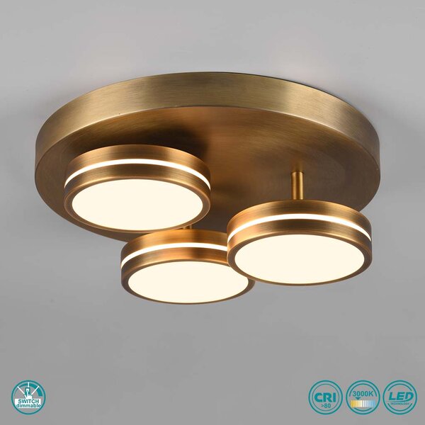 Φωτιστικό Οροφής Trio Lighting Franklin 626510304 Οξυντέ