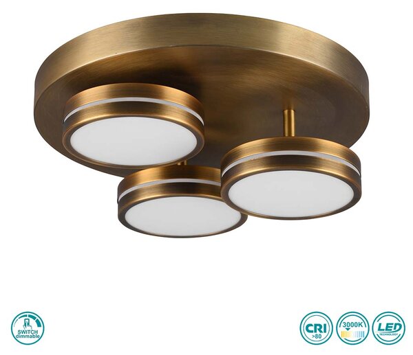 Φωτιστικό Οροφής Trio Lighting Franklin 626510304 Οξυντέ