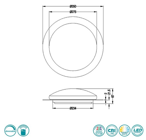 Φωτιστικό Οροφής RL Lighting Bilbo R62093500