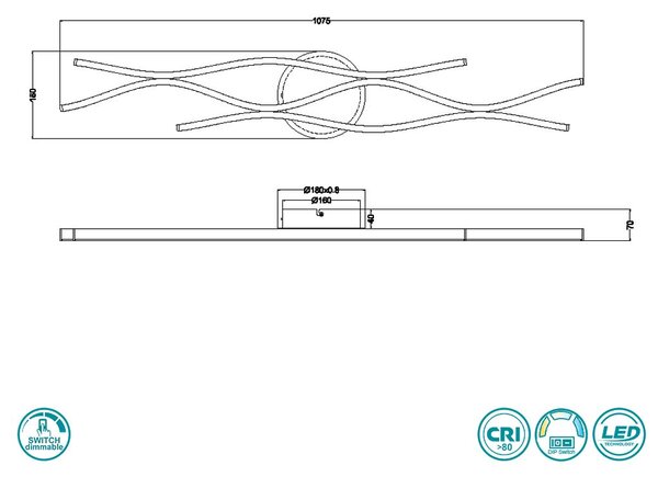 Φωτιστικό Οροφής Trio Lighting Blaze 641210308 Χρυσό Ματ-Μαύρο Ματ