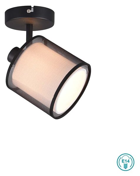 Σποτ Trio Lighting Burton 811400132 Μαύρο - Λευκό