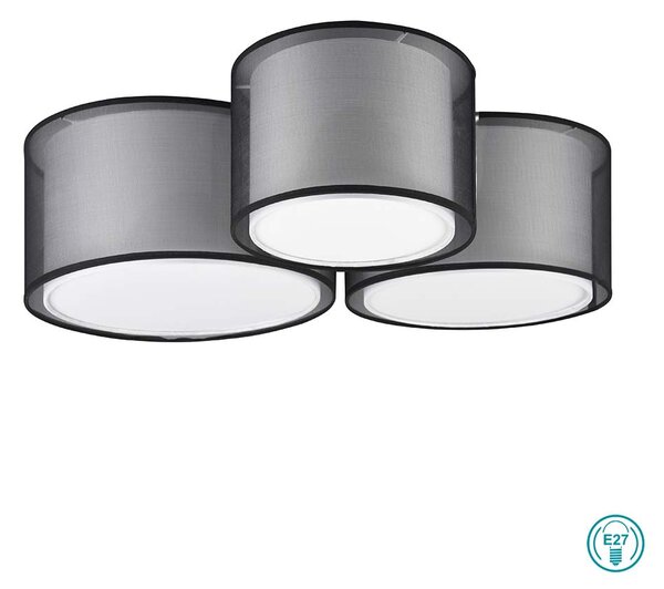 Φωτιστικό Οροφής Trio Lighting Burton 611490332 Μαύρο - Λευκό