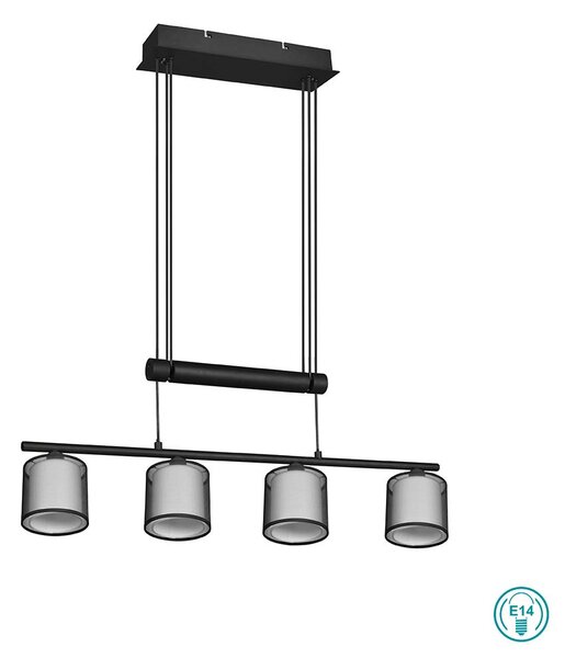 Φωτιστικό Κρεμαστό Trio Lighting Burton 311400432 Μαύρο - Λευκό