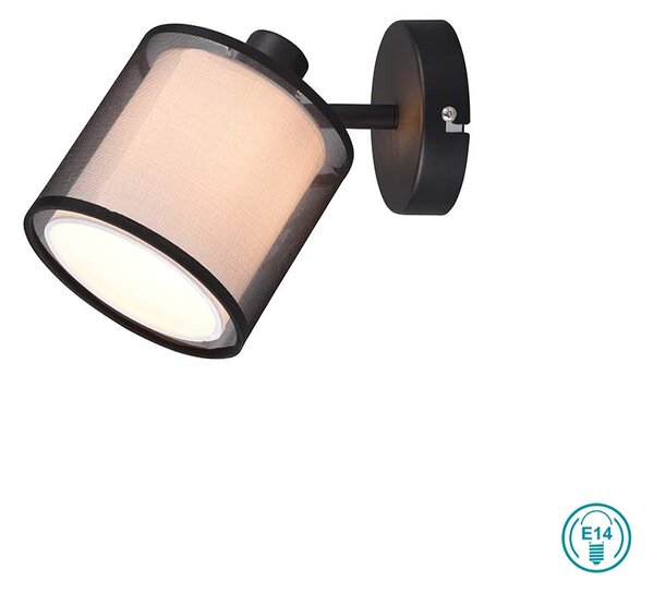 Σποτ Trio Lighting Burton 811400132 Μαύρο - Λευκό