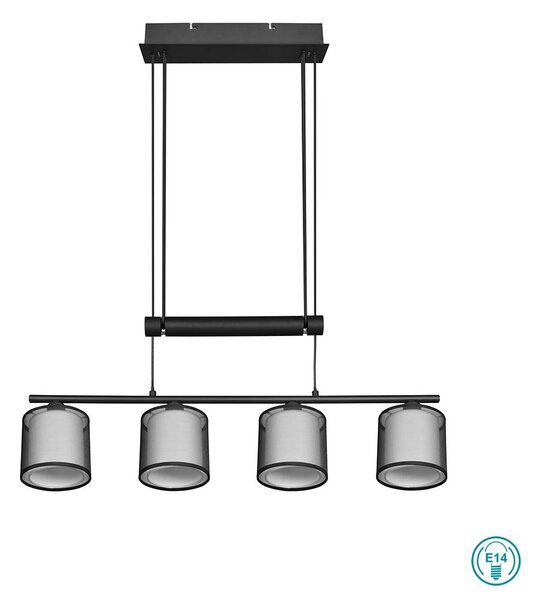 Φωτιστικό Κρεμαστό Trio Lighting Burton 311400432 Μαύρο - Λευκό