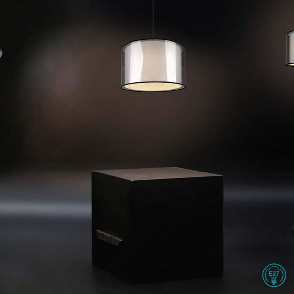 Φωτιστικό Κρεμαστό Trio Lighting Burton 311400132 Μαύρο - Λευκό