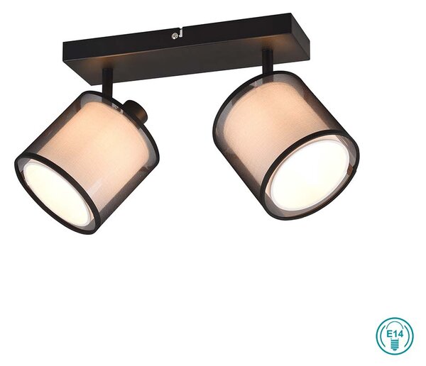 Σποτ Trio Lighting Burton 811400232 Μαύρο - Λευκό