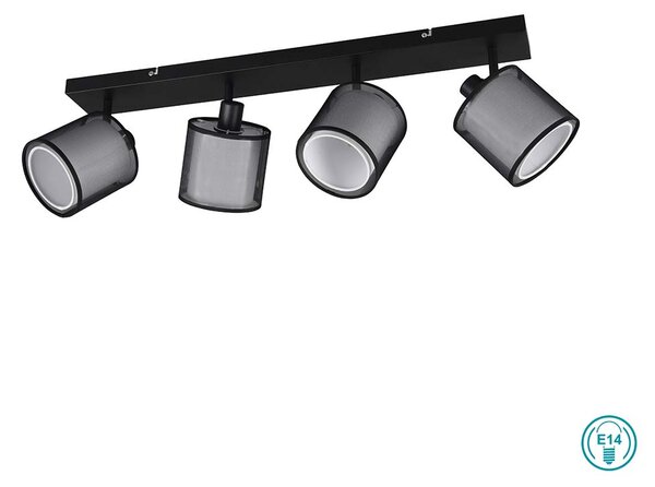 Σποτ Trio Lighting Burton 811400432 Μαύρο - Λευκό