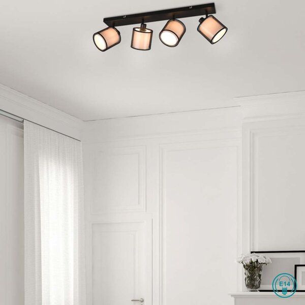 Σποτ Trio Lighting Burton 811400432 Μαύρο - Λευκό