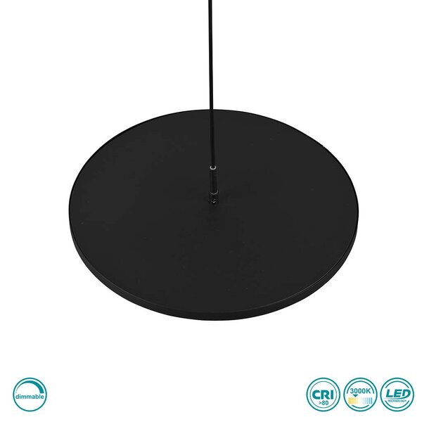 Φωτιστικό Κρεμαστό Trio Lighting Tray 340910132 Μαύρο Ματ (3000K)