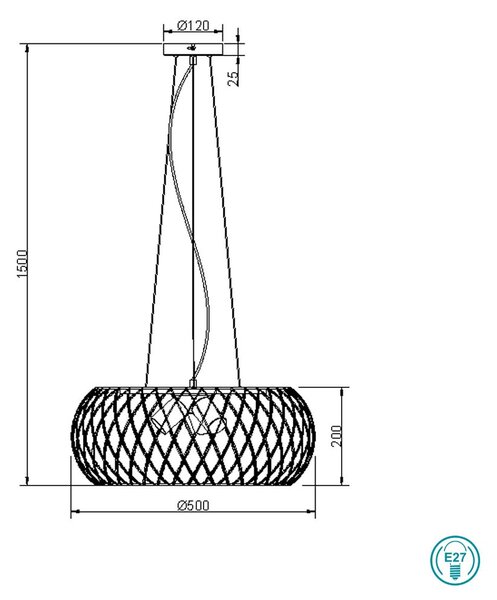 Φωτιστικό Κρεμαστό Trio Lighting Tamil 311100308 Χρυσό Ματ - Μαύρο Ματ