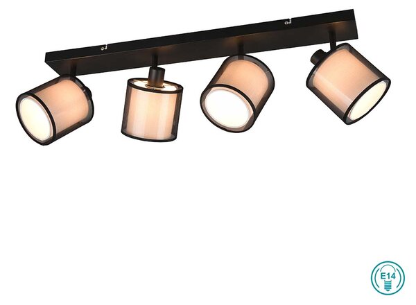 Σποτ Trio Lighting Burton 811400432 Μαύρο - Λευκό