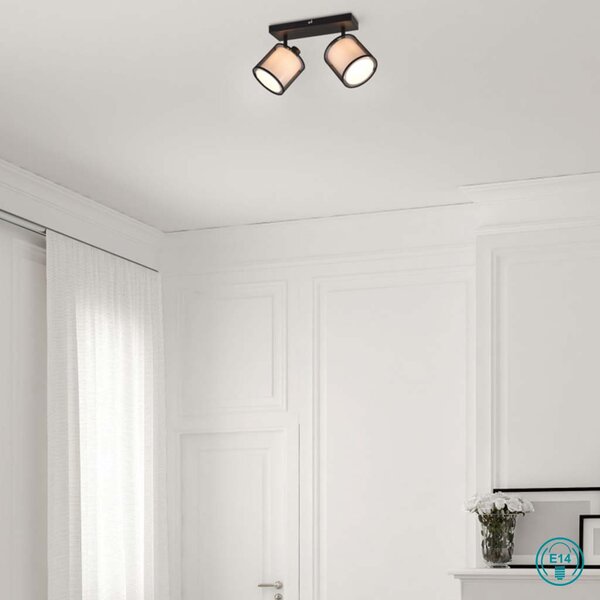 Σποτ Trio Lighting Burton 811400232 Μαύρο - Λευκό