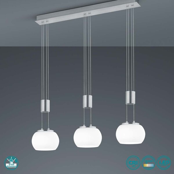 Φωτιστικό Κρεμαστό Trio Lighting Madison 342010307 Νίκελ Ματ