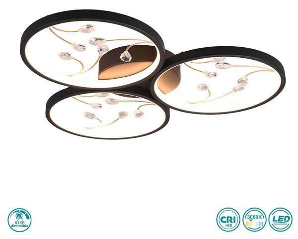 Φωτιστικό Κρεμαστό Trio Lighting Groovy 642110332 Μαύρο Ματ (3000K)