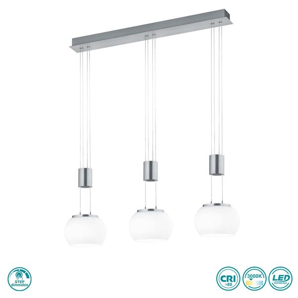 Φωτιστικό Κρεμαστό Trio Lighting Madison 342010307 Νίκελ Ματ