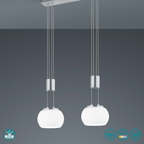 Φωτιστικό Κρεμαστό Trio Lighting Madison 342010207 Νίκελ Ματ