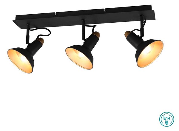 Σποτ Trio Lighting Roxie 811900332 Μαύρο Ματ