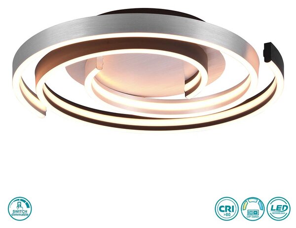 Φωτιστικό Κρεμαστό Trio Lighting Caya 641910205 Βουρτσιστό Αλουμίνιο