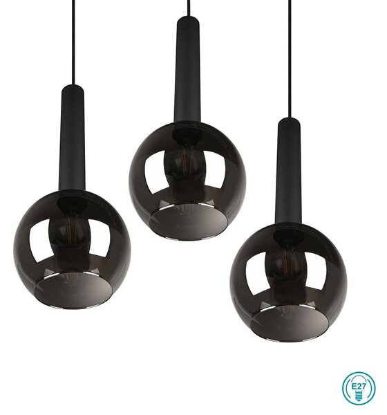 Φωτιστικό Κρεμαστό Trio Lighting Clayton 310390332 Μαύρο Ματ