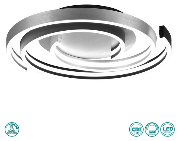 Φωτιστικό Κρεμαστό Trio Lighting Caya 641910205 Βουρτσιστό Αλουμίνιο